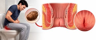 Anal fissure, a tear in the lining of the anal opening