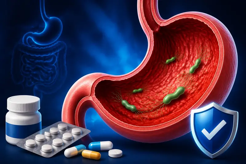 H. pylori eradication therapy for gastritis and ulcers