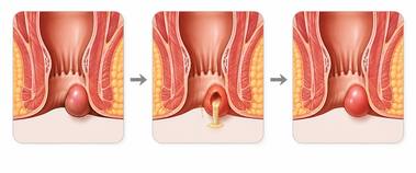 Swelling that keeps returning around a recurring anal fistula