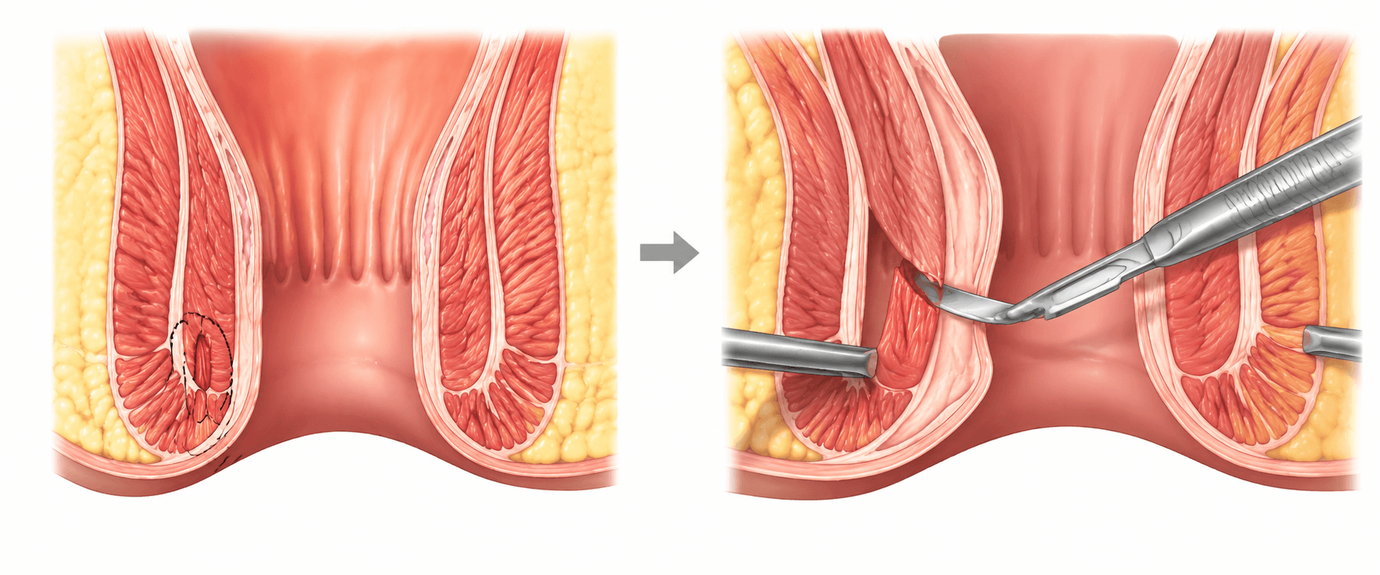 Lateral internal sphincterotomy surgery for chronic anal fissure