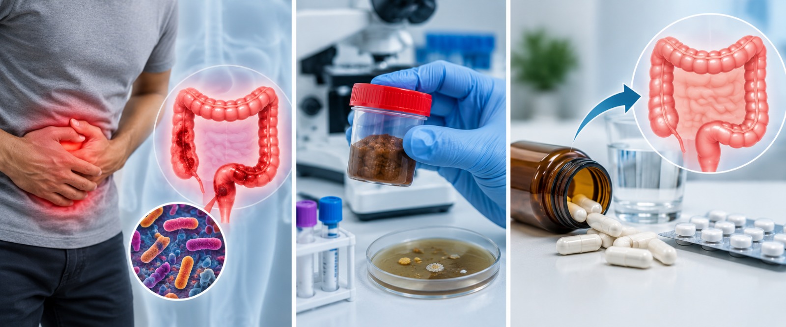 Antibiotic therapy for an intestinal infection