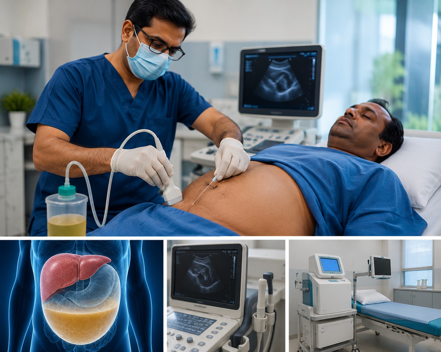 Ascitic fluid paracentesis in KPHB at Gokul Gastro & Liver Care