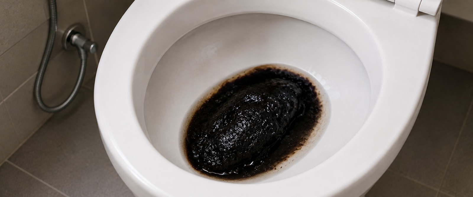 Black, tar-like stools from digested blood