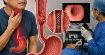 Oesophageal cancer treatment for swallowing difficulty