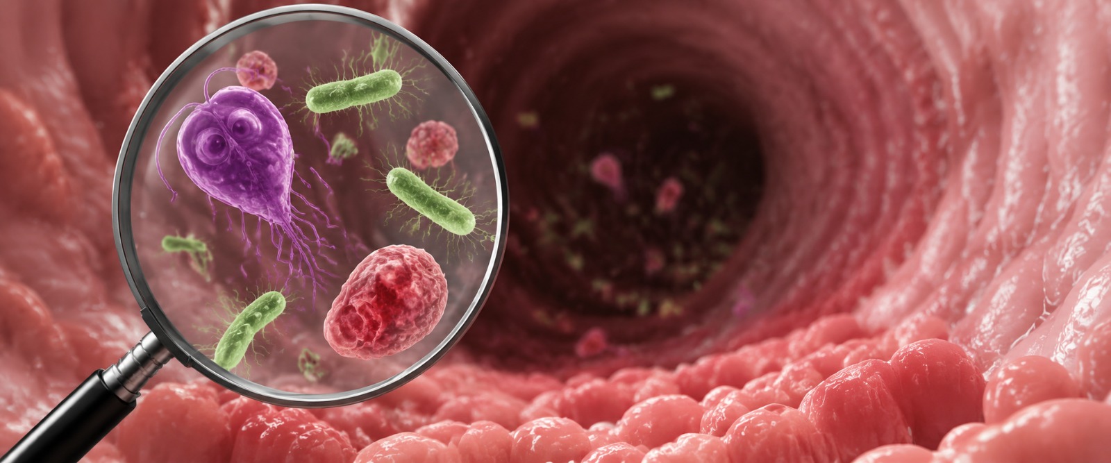 Intestinal infections and parasites treated with targeted antimicrobials