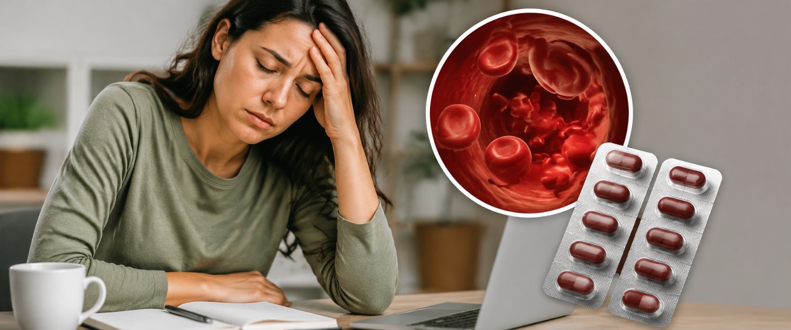 Tiredness and low haemoglobin from chronic gut disease