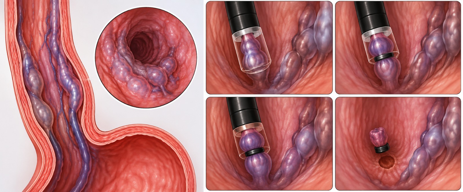 Variceal band ligation for oesophageal varices